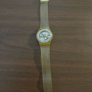 Swatch Transparent Yellow Watch